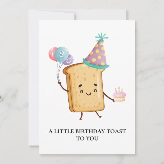 Verjaardagskaartje 'Een klein verjaardagstoost voo Kaart (Voorkant)
