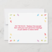 Verjaardagskaartje Fiesta 1ste verjaardag Schattig Bedankkaart (Achterkant)