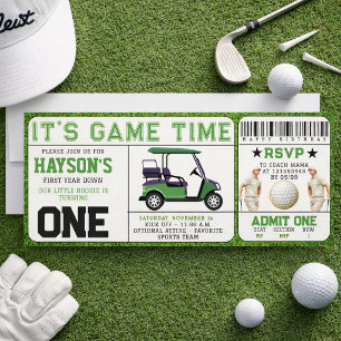 Verjaardagskaartje 'Year Down Golf' 1e verjaardag Kaart