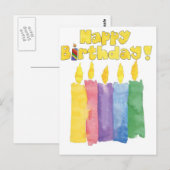 verjaardagskaartjes briefkaart (Voorkant / Achterkant)