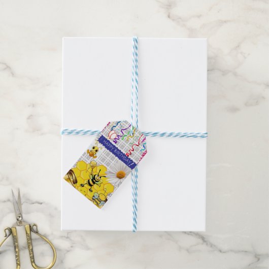 Verjaardagskaartjes Hommels Cadeaulabel (Met Touw)