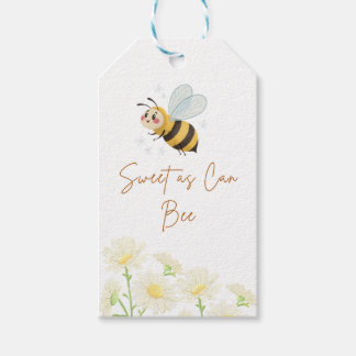 Verjaardagskaartjes met bij-motief cadeaulabel
