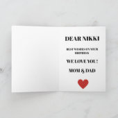 Verjaardagskaartjes voor haar kaart (Binnen)