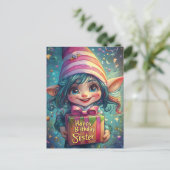 Verjaardagskabouter – Gefeliciteerd Zuster Briefkaart (Staand voorkant)