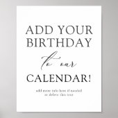 Verjaardagskalender Poster (Voorkant)