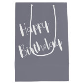 Verjaardagskardinaal op wintertak medium cadeauzakje (Achterkant)