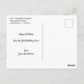 verjaardagskat | Beige Kat Gelukkige Verjaardag Briefkaart (Achterkant)