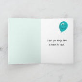 Verjaardagskat die een bad krijgt kaart (Binnen)