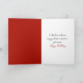 Verjaardagskat Een rood boek lezen Kaart (Binnen)