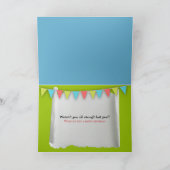 Verjaardagskat met bril kaart (Binnen)