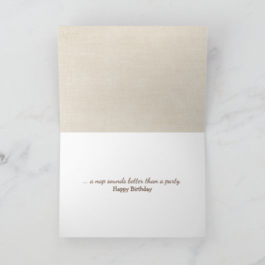 Verjaardagskat Napping in zonlicht Feestdagen Kaart (Binnen)