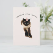 Verjaardagskat wenskaart (Staand voorkant)