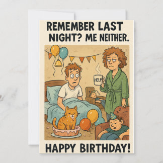 Verjaardagskater Chaos Feestdagenkaart