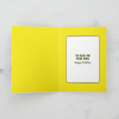 Verjaardagskikker op een zonnebloem kaart (Binnen)