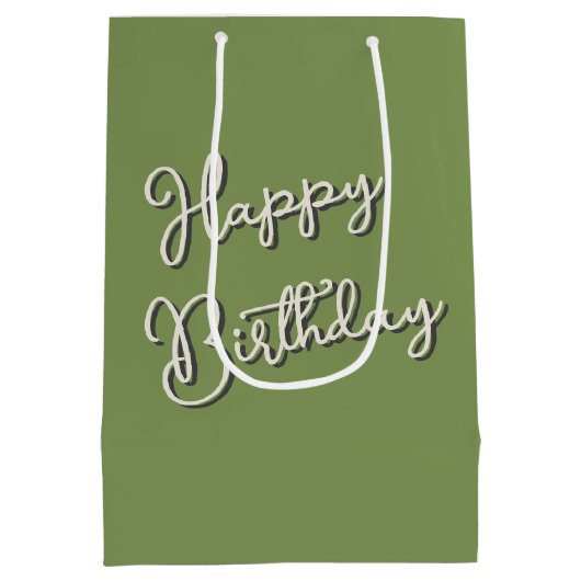 Verjaardagskikker op Lily Pad Medium Cadeauzakje (Achterkant)