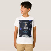 Verjaardagskinderen als astronaut in de ruimte t-shirt (Voorkant volledig)