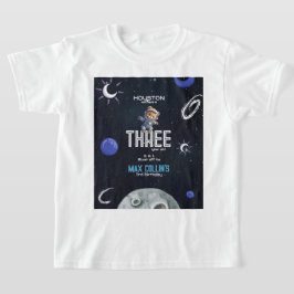 Verjaardagskinderen als astronaut in de ruimte t-shirt