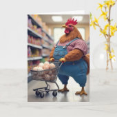 Verjaardagskip met eieren in een winkelwagen kaart (Gele Bloem)