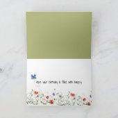 Verjaardagskitten met vlinder kaart (Binnen)