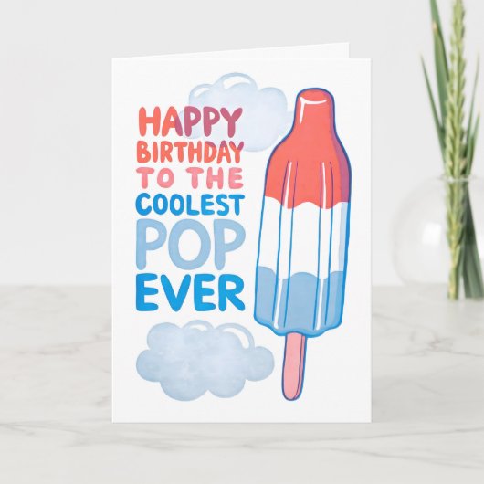Verjaardagskoelste Pop Letterpress Kaart (Voorkant)