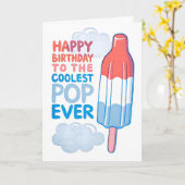 Verjaardagskoelste Pop Letterpress Kaart (Gele Bloem)