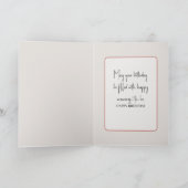 Verjaardagskoffie met hart op een deken kaart (Binnen)