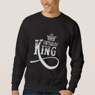 Verjaardagskoning met Crown verjaardagsfeest Trui
