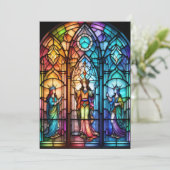 Verjaardagskoningin Glas in lood Kaart (Staand voorkant)