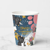verjaardagskopje van magische caticorn papieren bekers (Achterkant)