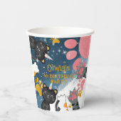 verjaardagskopje van magische caticorn papieren bekers (Voorkant)