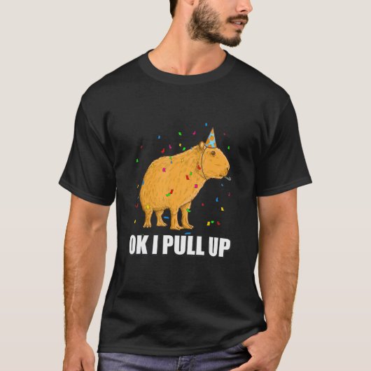 Verjaardagskostuum Capybara Ok Ik Trek Meme T-shirt (Voorkant)