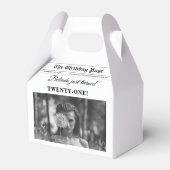 Verjaardagskrant Fun Zwart & Wit Foto Bedankdoosjes (Voorkant Zijde)