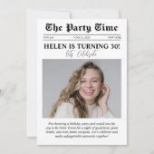 Verjaardagskrant Hoesje Retro Foto Kaart (Voorkant)