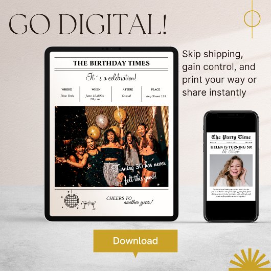 Verjaardagskrant Hoesje Retro Foto Kaart