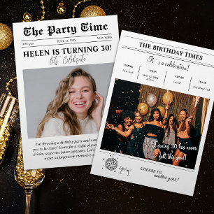 Verjaardagskrant Hoesje Retro Foto Kaart