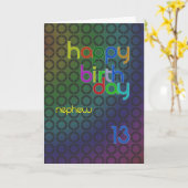 Verjaardagskringen voor neefje van 13 jaar kaart (Gele Bloem)