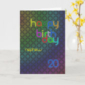 Verjaardagskringen voor neefje van 20 jaar kaart (Gele Bloem)