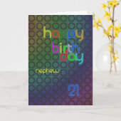 Verjaardagskringen voor neefje van 21 jaar kaart (Gele Bloem)