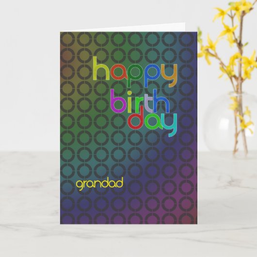 Verjaardagskringen voor opa kaart (Gele Bloem)