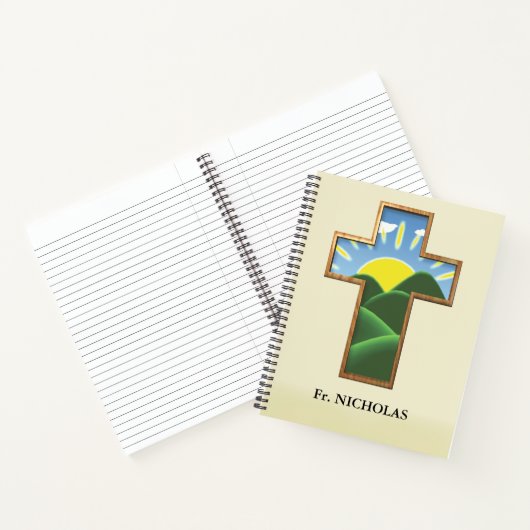 Verjaardagskruis gepersonaliseerd notitieboek (Binnen)