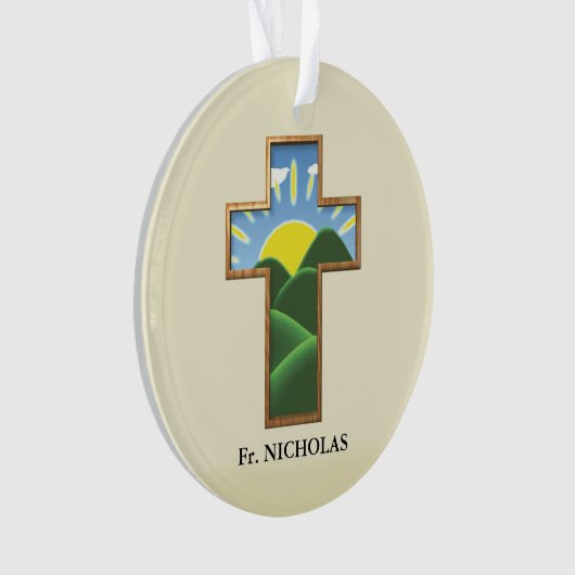 Verjaardagskruis gepersonaliseerd ornament (voorkant)