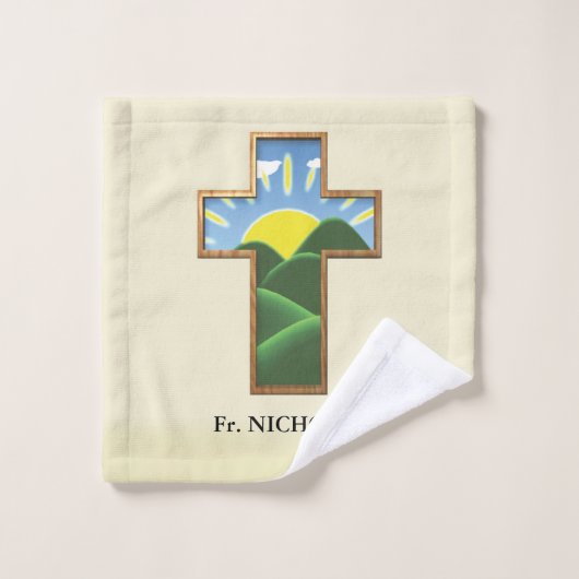 Verjaardagskruis gepersonaliseerd washandje (Wasdoekje)