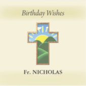 Verjaardagskruispriester gepersonaliseerd sticker (Voorkant)