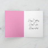 Verjaardagskuiken in roze tulp kaart (Binnen)