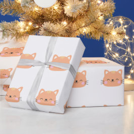 Verjaardagskunst voor kinderen met kat cadeaupapier