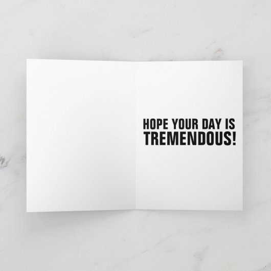 VERJAARDAGSKUS DONALD TRUMP KAARTEN (Binnen)