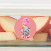 Verjaardagslabels voor olifanten labels (Aangebracht)