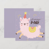 Verjaardagslama Feestdagenkaart (Voorkant / Achterkant)