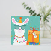 Verjaardagslama Feestdagenkaart (Staand voorkant)