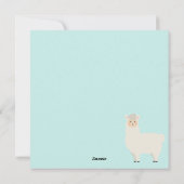 Verjaardagslama Feestdagenkaart (Achterkant)